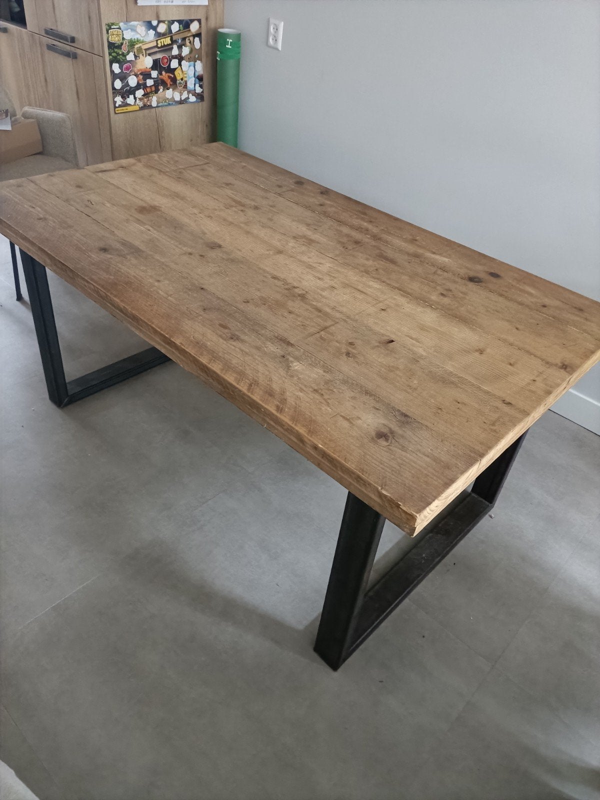 Eettafel steigerhout 160x97x76, Huis en Inrichting, Tafels | Eettafels, Ophalen, Gebruikt, 50 tot 100 cm, 150 tot 200 cm