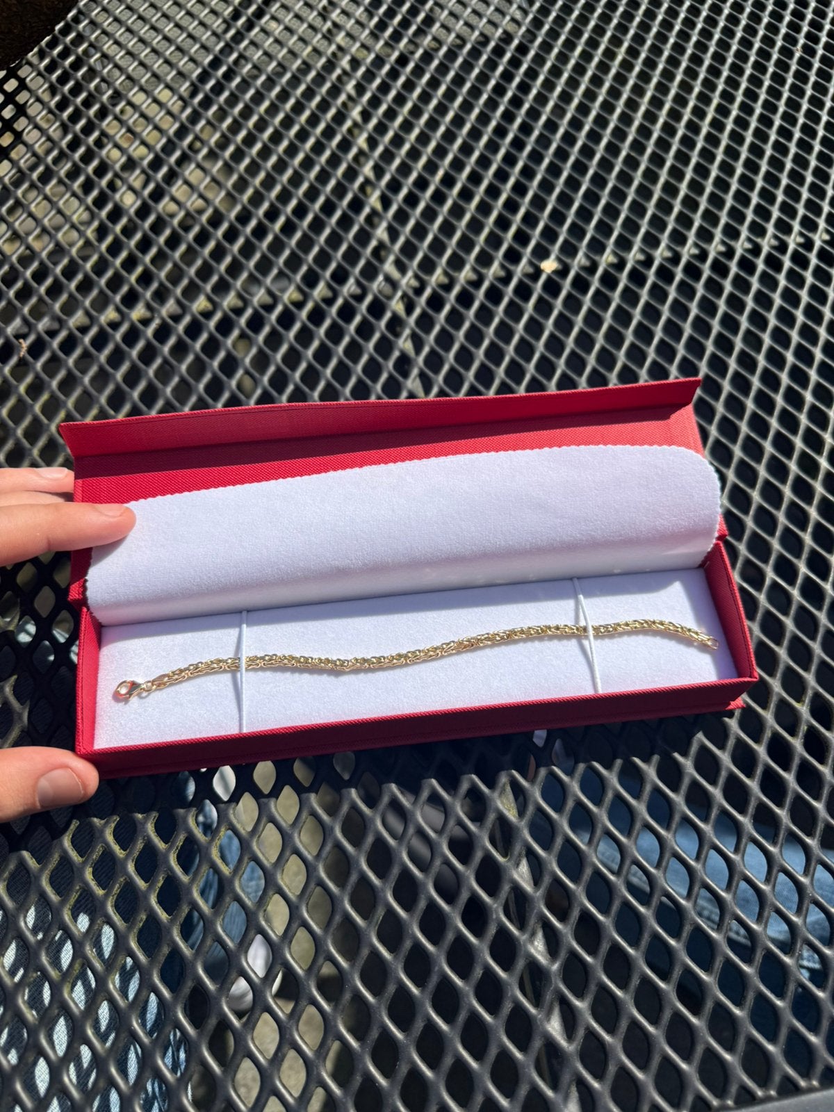 18 Karaat Gouden Koningsschakel Armband – 20 cm, 5 gram, Sieraden, Tassen en Uiterlijk, Ophalen, Zo goed als nieuw, Goud, Goud