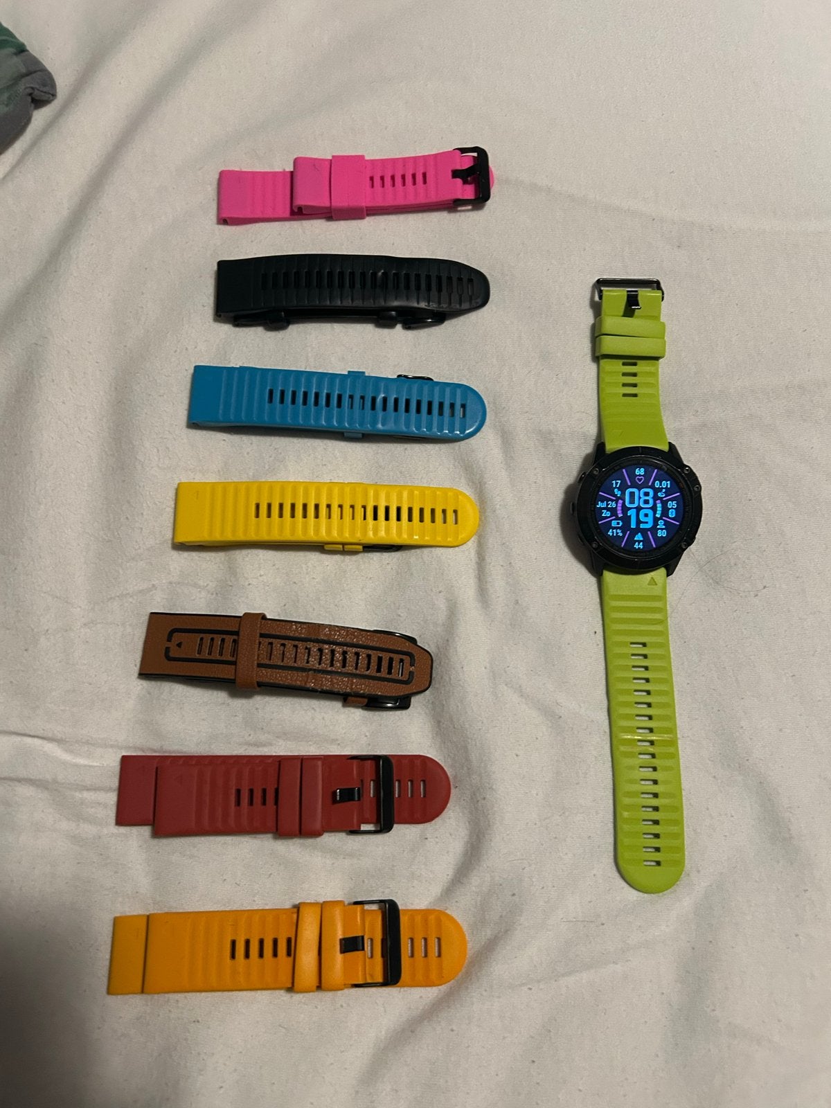 Garmin Fenix 6X Sapphire met extra bandjes, Ophalen, Zwart, Waterdicht, Afstand