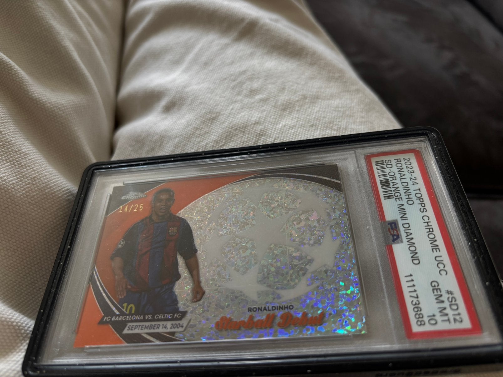 Psa10 Ronaldinho Topps Chrome SD-Orange Mini Diamond /25 (m2454283429 ...