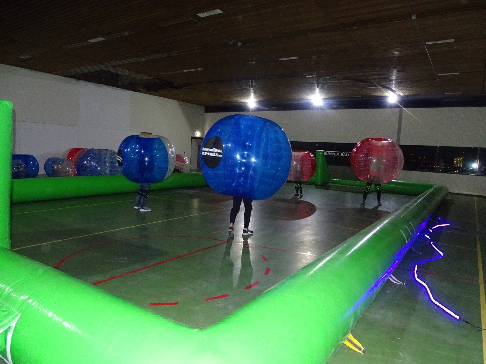 Opblaasbare Voetbal Arena met 2 Goals en Luchtpomp, Sport en Fitness, Ophalen, Gebruikt, Overige typen