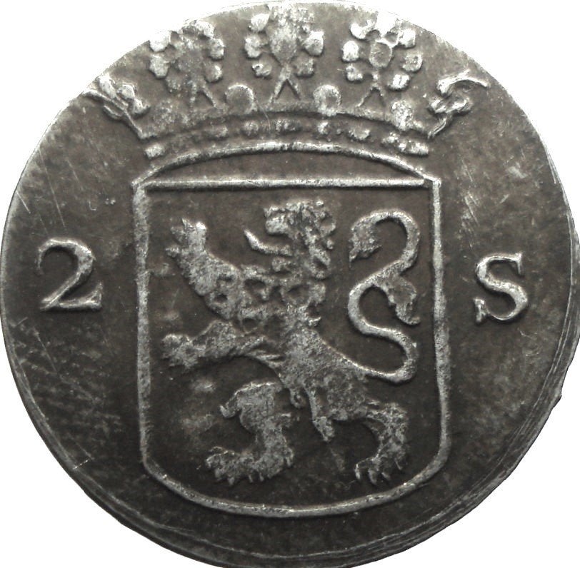 Nederland - Holland 2 stuiver 1791 (Birmingham-slag), Ophalen of Verzenden, Vóór koninkrijk, Overige waardes, Losse munt