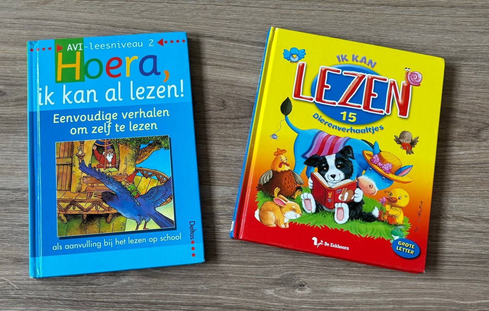 2x AVI-leesniveau 2 boeken: Hoera, ik kan al lezen!, Boeken, Ophalen of Verzenden, Zo goed als nieuw, Fictie algemeen