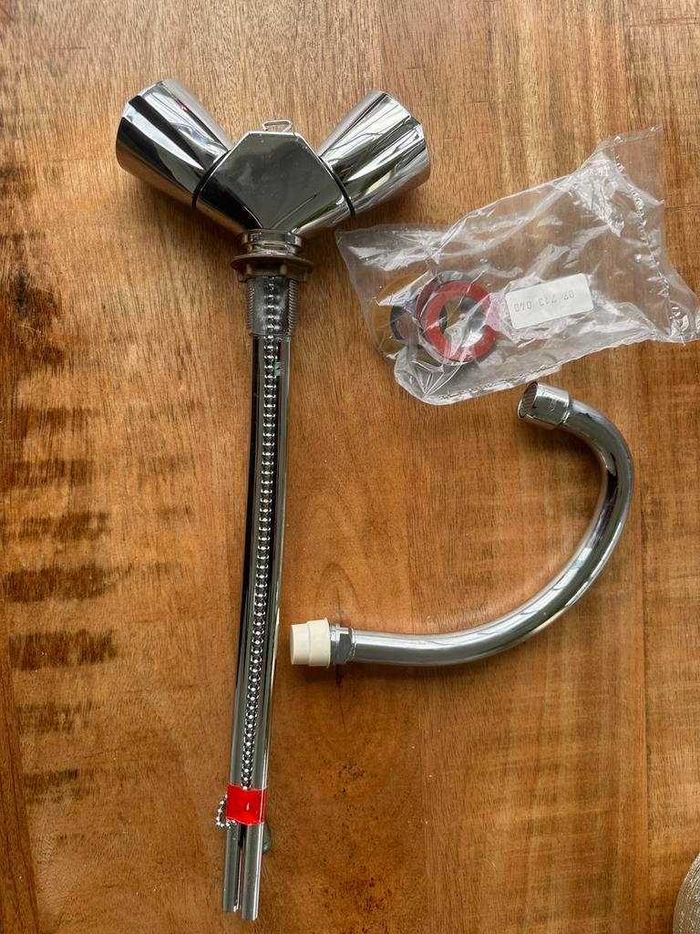 Grohe wastafelkraan 2-knops chroom – nieuw / compleet, Ophalen of Verzenden, Zo goed als nieuw, Chroom, Kraan
