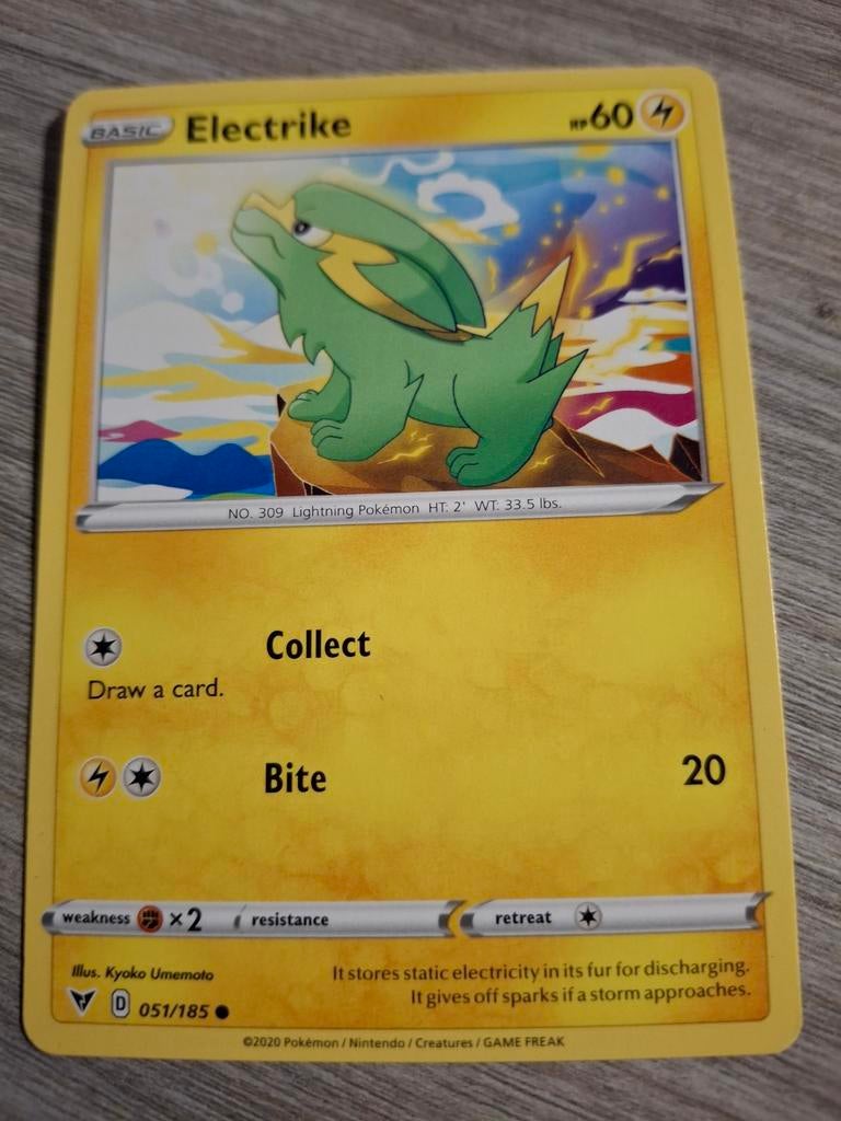 Electrike Pokémon Kaart D 051/185, Ophalen of Verzenden, Zo goed als nieuw, Losse kaart