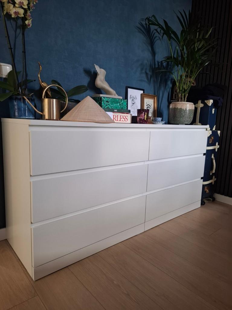 Ikea Malm ladekast - wit - zo goed als nieuw, Huis en Inrichting, Ophalen, 5 laden of meer, 150 tot 200 cm, Zo goed als nieuw