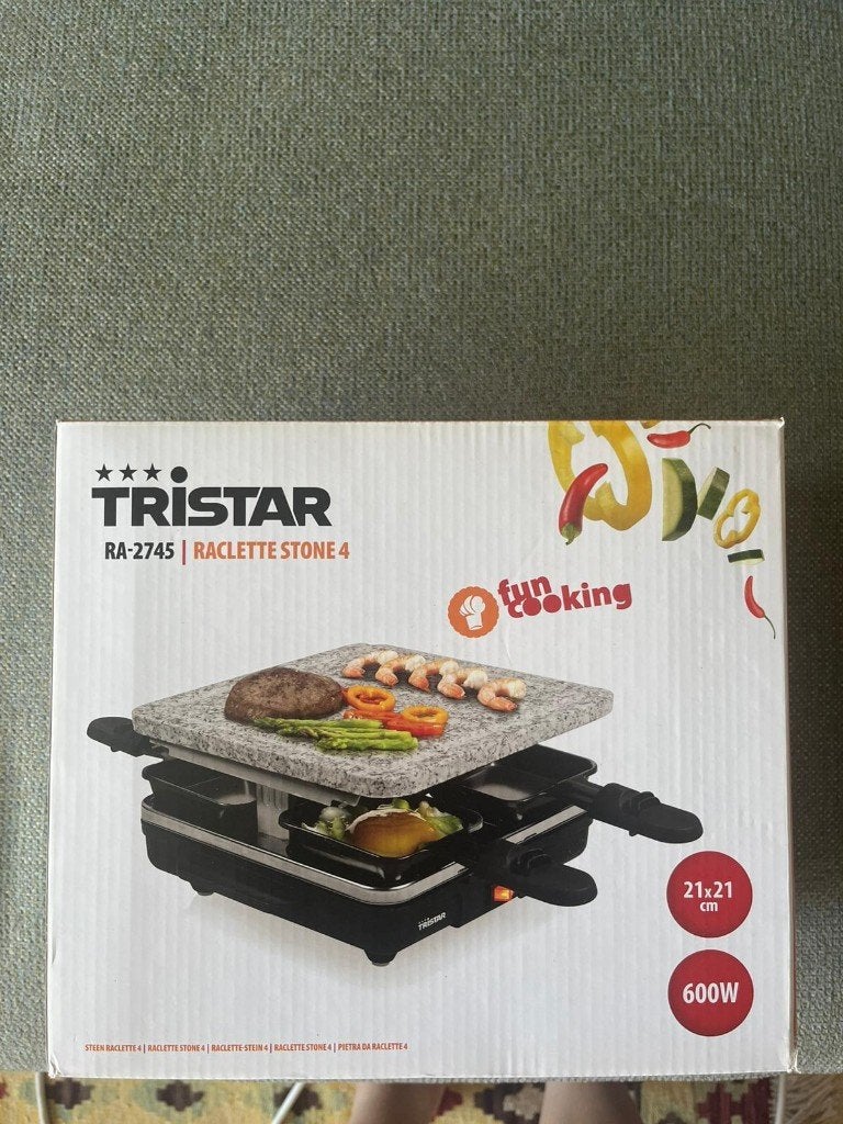 Tristar RA-2745 raclette 4 persoons, Witgoed en Apparatuur, Ophalen, Nieuw, 4 t/m 7 personen