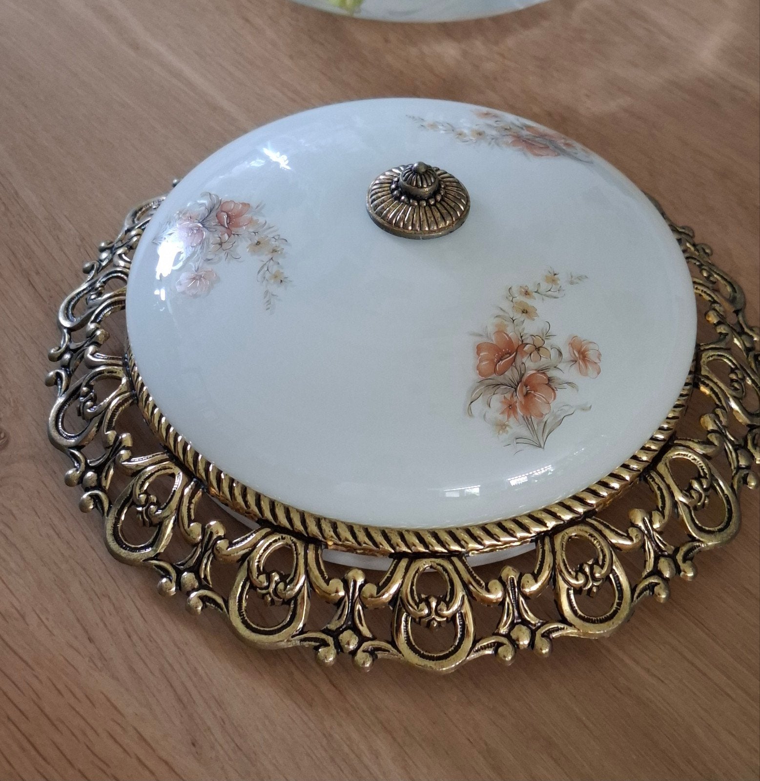 Mooie Vintage lamp of plafond lamp, Ophalen of Verzenden
