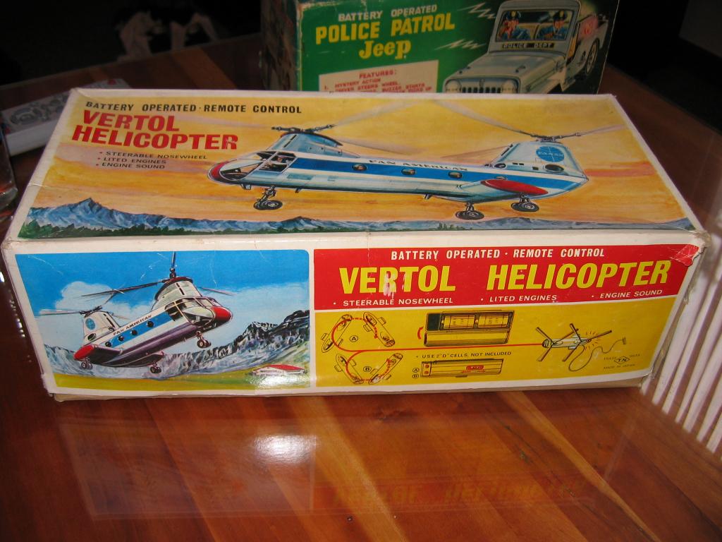 Vintage Pan American Vertol helikopter Nomura Toys Ltd Japan, Ophalen of Verzenden, Zo goed als nieuw, Overige typen