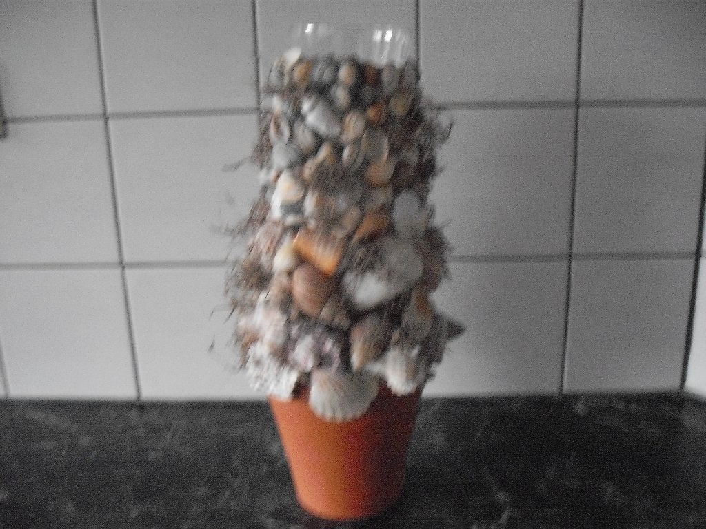 kandelaar met schelpen, Huis en Inrichting, Overige materialen, Gebruikt, Ophalen of Verzenden, 40 cm