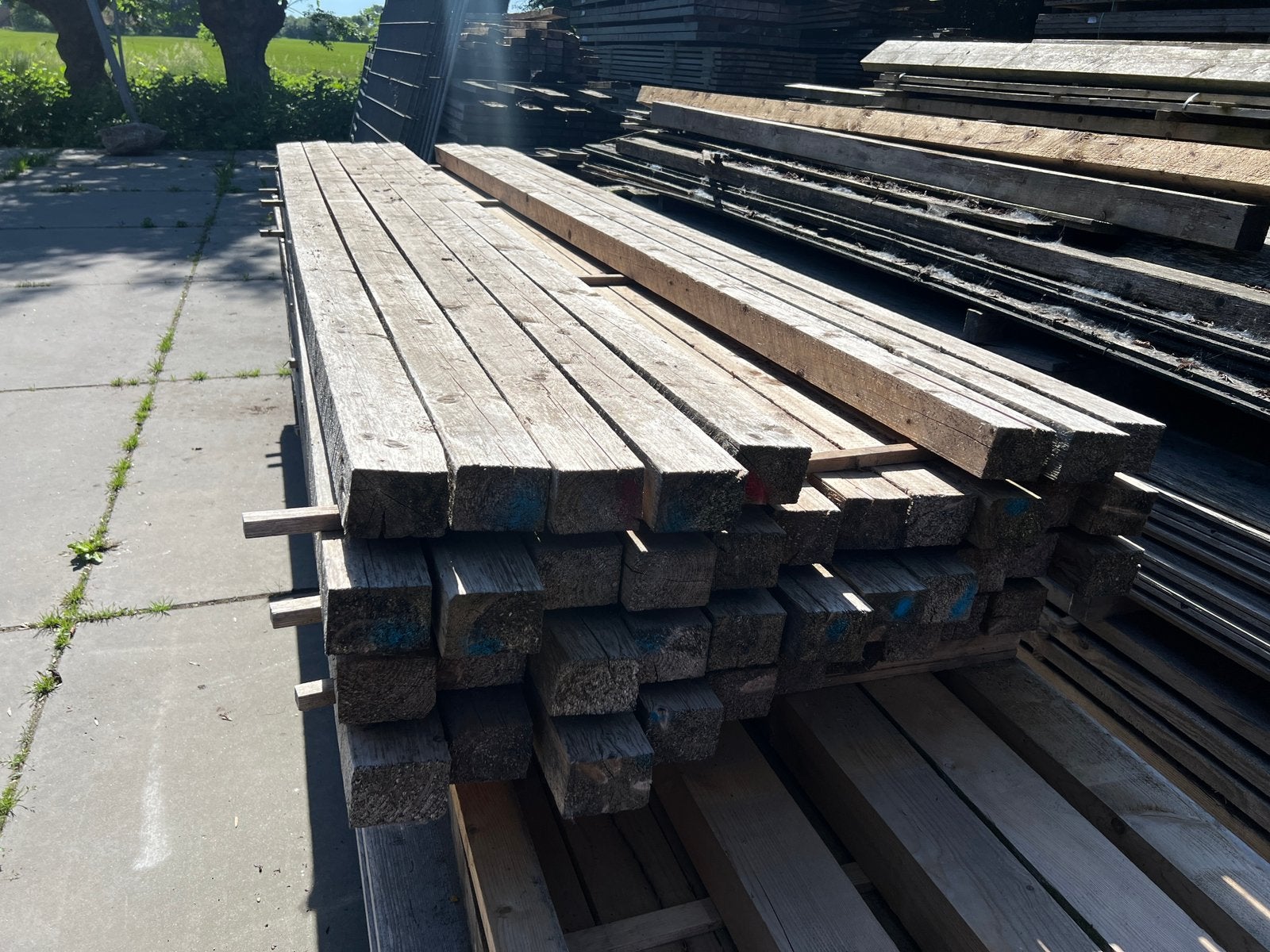 40x Vuren balken 70x95x3700mm ; weggeefprijs, Ophalen, Zo goed als nieuw, 250 cm of meer, Balken