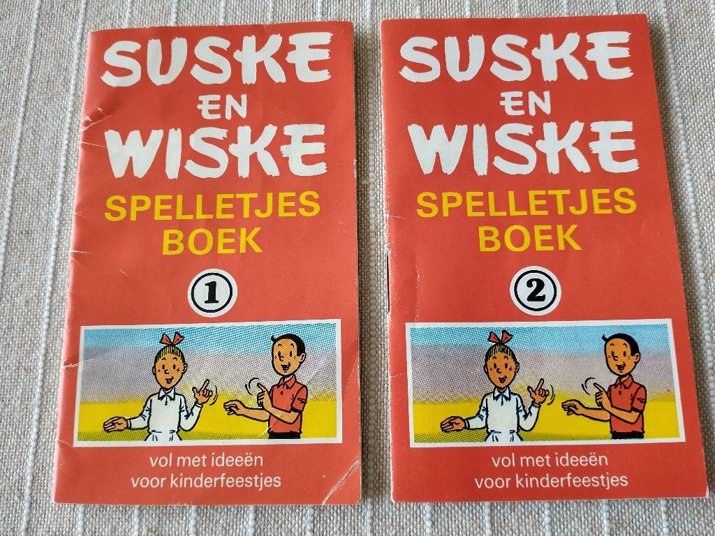 2 Vintage Spelletjesboekjes Suske en Wiske 1 en 2 1984, Ophalen of Verzenden, Suske en Wiske, Zo goed als nieuw, Boek of Spel