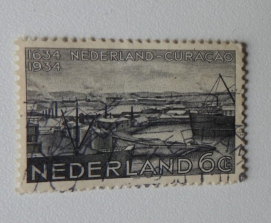 1 postzegel 1934 Nederland curaçao, Postzegels en Munten, Verzenden, T/m 1940, Gestempeld
