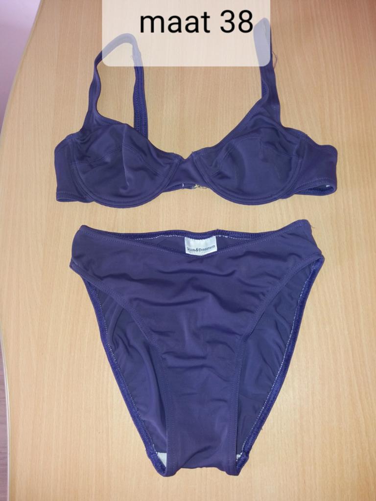 Paarse bikini maat 38 M, Ophalen of Verzenden, Zo goed als nieuw, Paars, Bikini