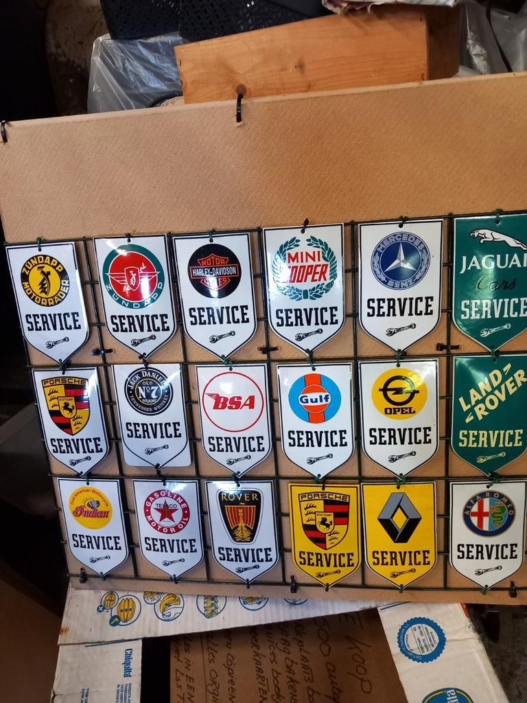 Super mooie emaile bordjes div merken div maten 12.oo p stuk, Ophalen of Verzenden, Zo goed als nieuw, Reclamebord