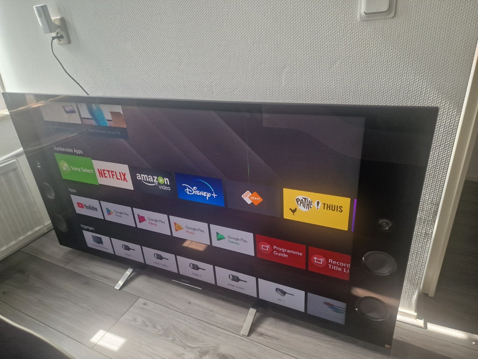55 inche Led smart tv 4k Sony super sound android, Audio, Tv en Foto, Televisies, Ophalen of Verzenden, Zo goed als nieuw, 100 cm of meer