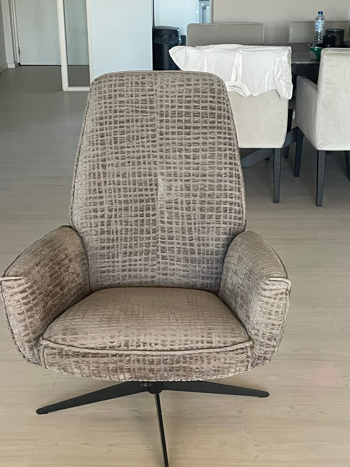 Moderne Draai Fauteuil, rug leuning verstelbaar, Ophalen, 100 tot 125 cm, 75 tot 100 cm, Stof