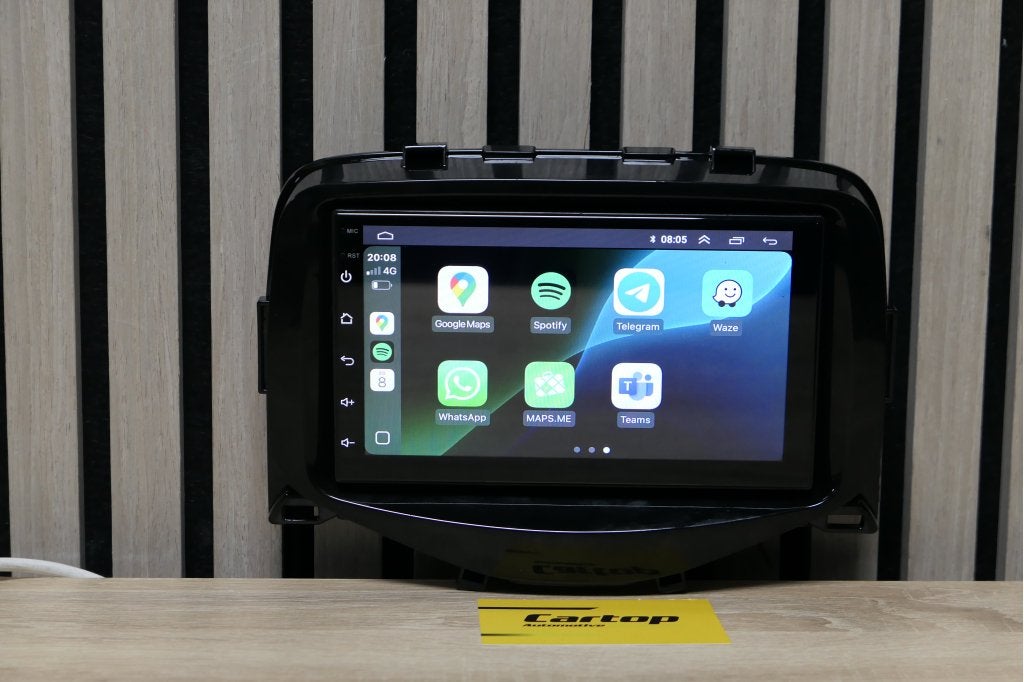 Toyota Aygo 2015-2021 Autoradio • CarPlay Android Auto, Auto diversen, Autonavigatie, Meridiaan 42, Zo goed als nieuw, Info@cartop-automotive.nl