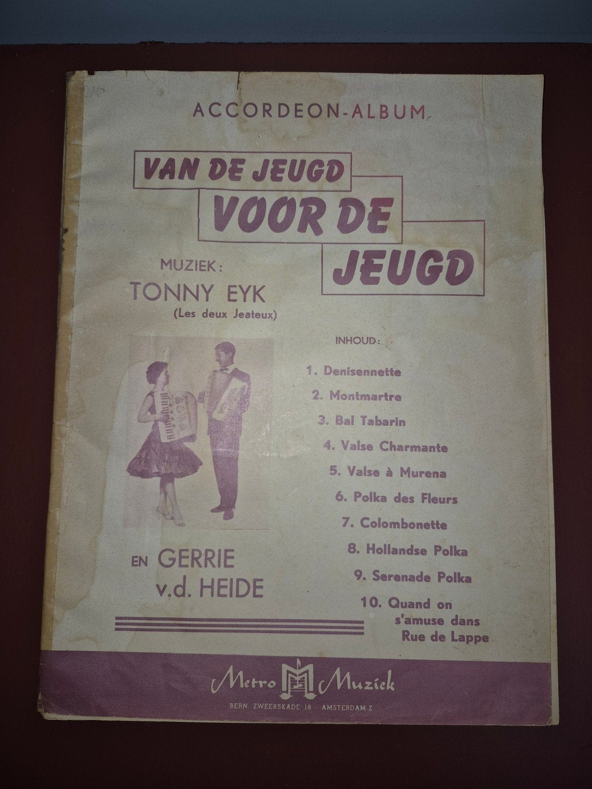Accordeon-Album: Van de Jeugd Voor de Jeugd - Tonny Eyk, Gebruikt, Ophalen of Verzenden, Artiest of Componist, Populair