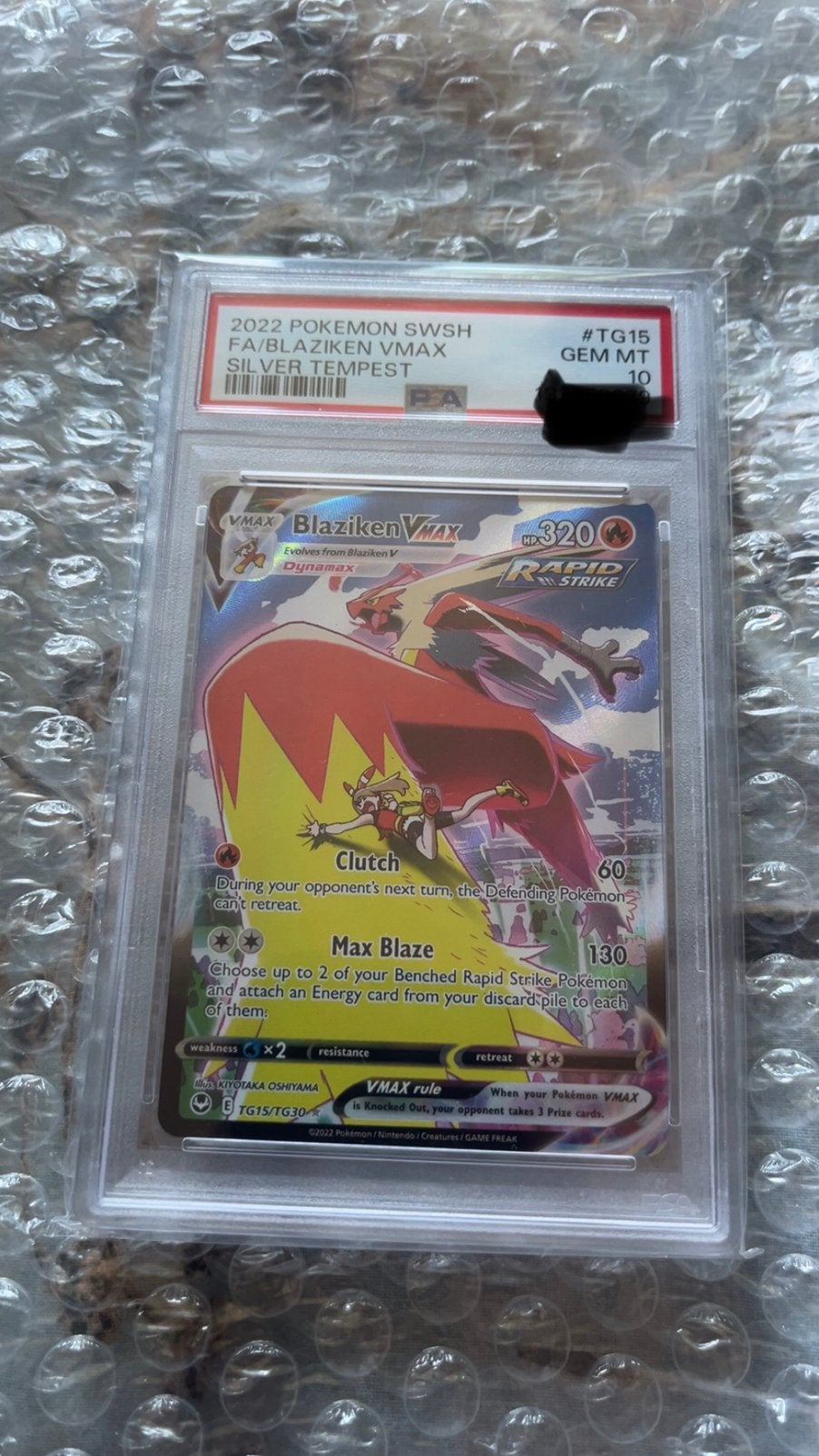 Pokemon Blaziken Silver Tempest PSA 10 graded, Hobby en Vrije tijd, Verzamelkaartspellen | Pokémon, Ophalen of Verzenden, Zo goed als nieuw