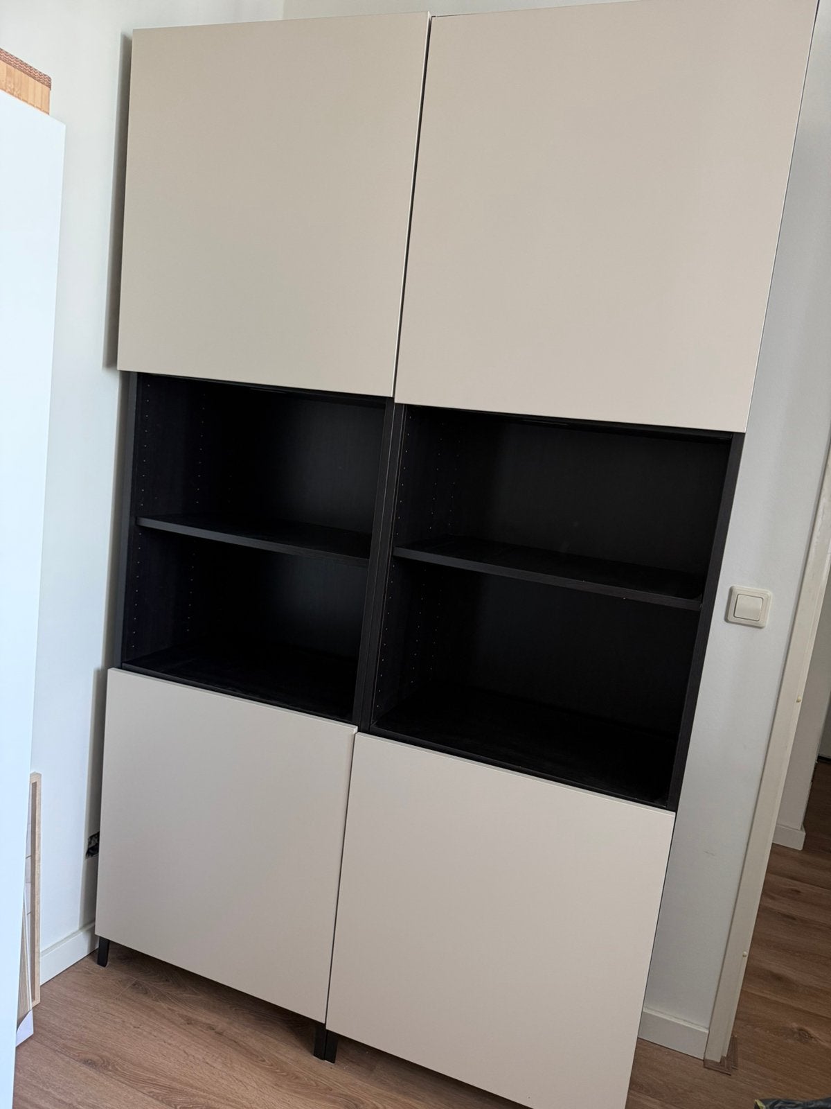 IKEA kast Billy – zwart/beige/wit, Ophalen, Gebruikt, 200 cm of meer, Minder dan 150 cm