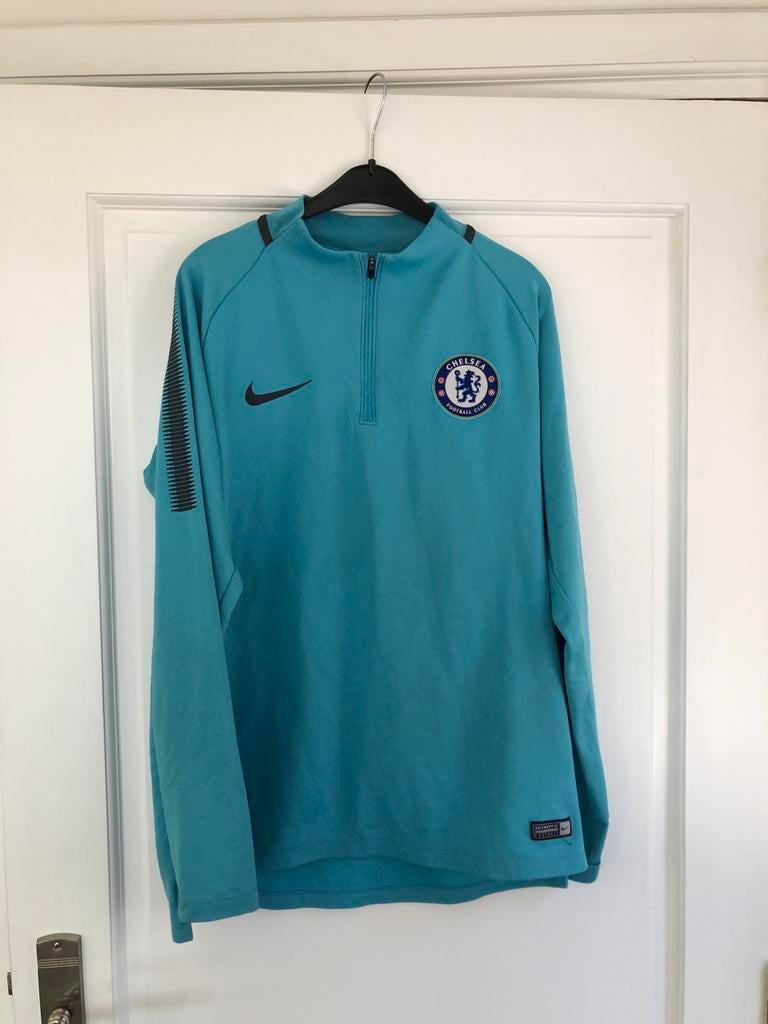 Nike Chelsea Voetbal Trainingsshirt Maat M Blauw, Kleding | Heren, Ophalen of Verzenden, Voetbal, Gedragen, Maat 48/50 (M)