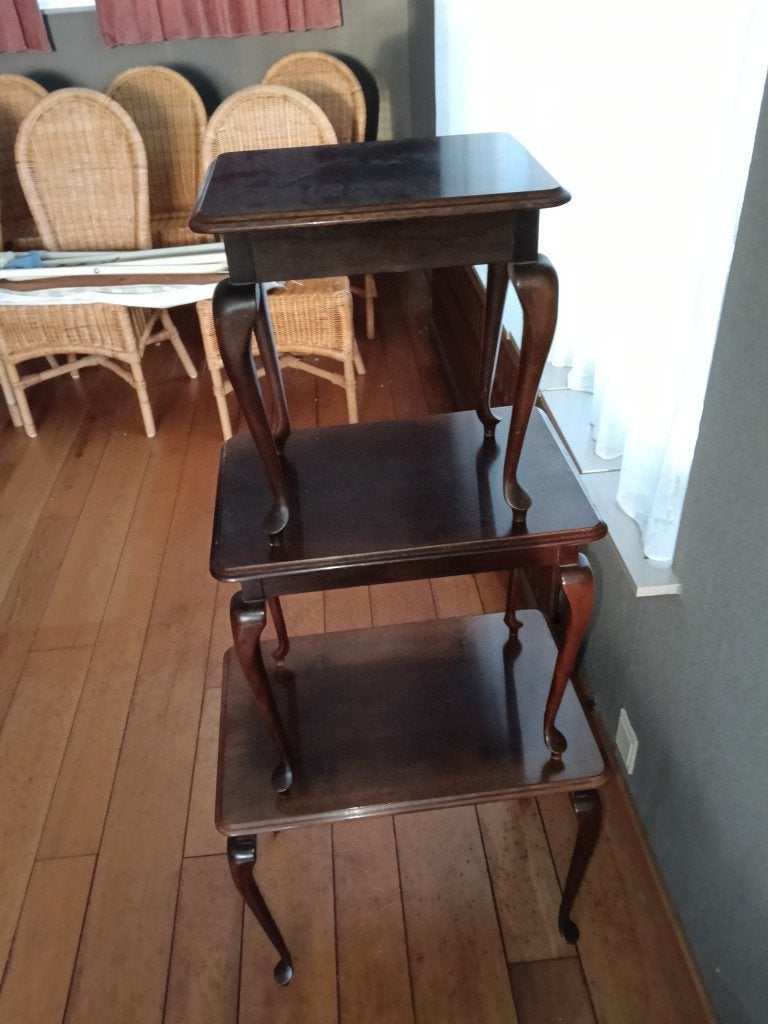 Bijzet tafel, Huis en Inrichting, Tafels | Bijzettafels, Minder dan 55 cm, Gebruikt, Rond, Hout