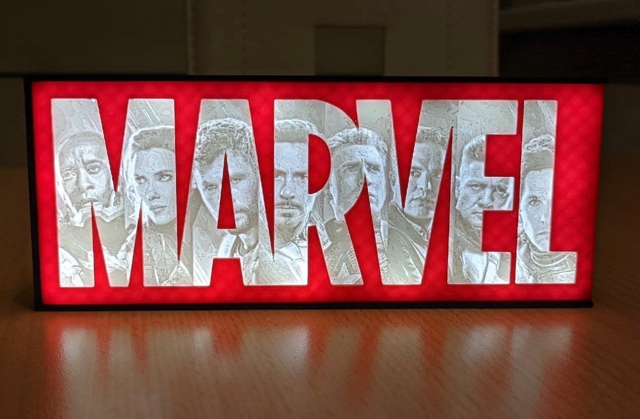 Marvel USB LED Lichtbak - Avengers Superhelden Decoratie, Nieuw, Kunststof, Ophalen of Verzenden, Modern
