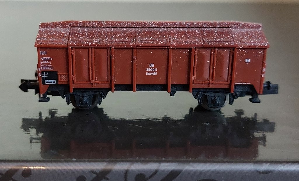 Minitrix 13531 - Klappdeckelwagen Kmm36 (11574), Gebruikt, Gelijkstroom, Trix, Wagon