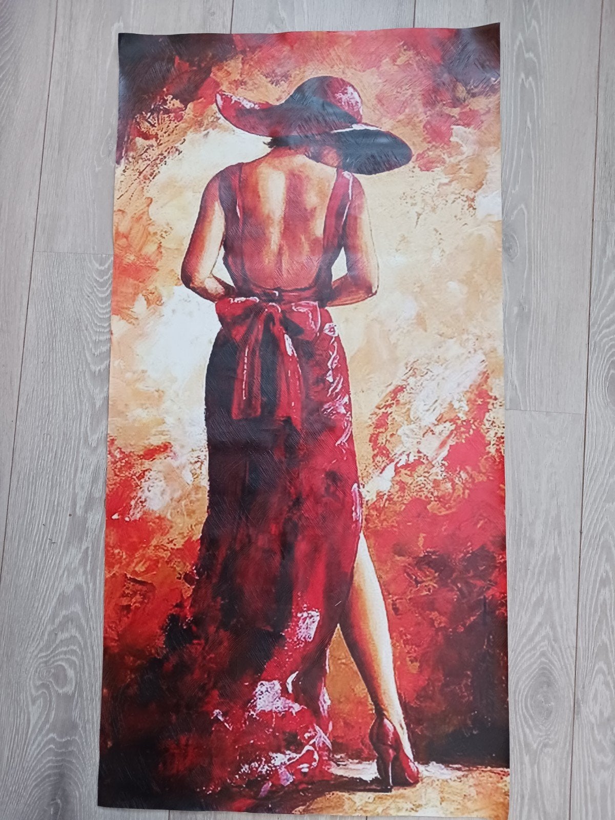 Doek met prent van vrouw, Ophalen of Verzenden, Figuren