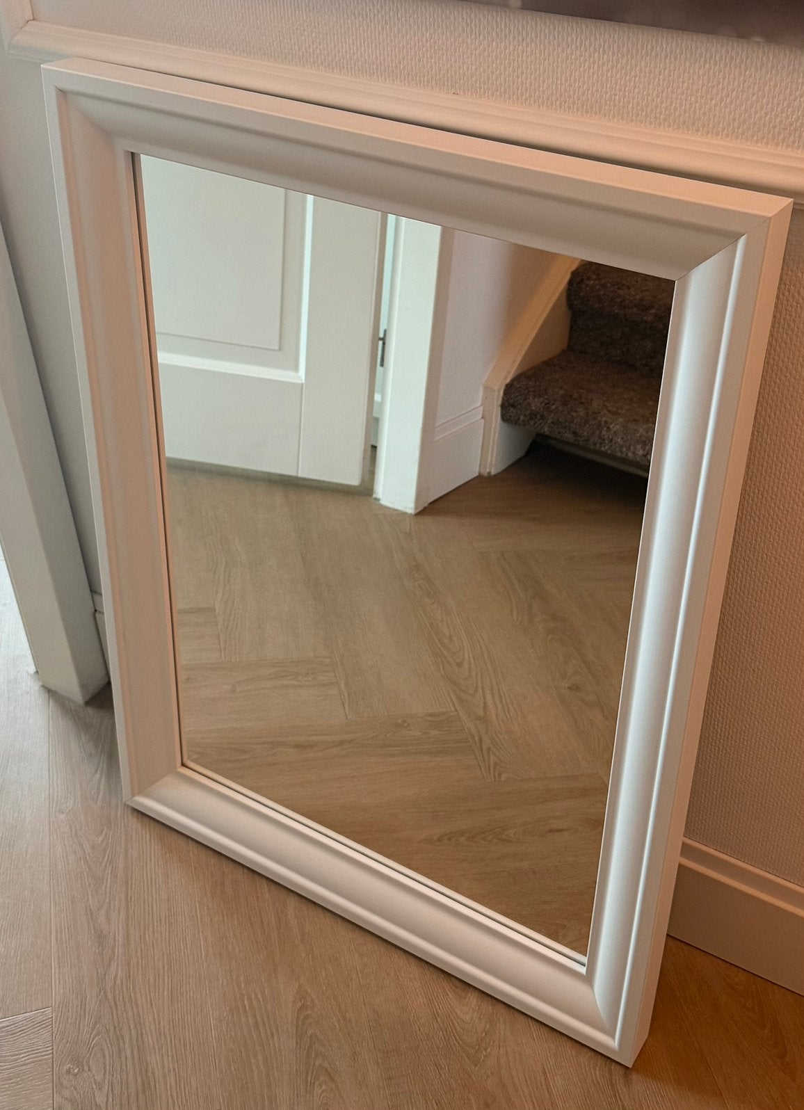 Ikea Toftbuyn spiegel wit maat 65x85 cm, Huis en Inrichting, Ophalen, Zo goed als nieuw, Minder dan 100 cm, Rechthoekig