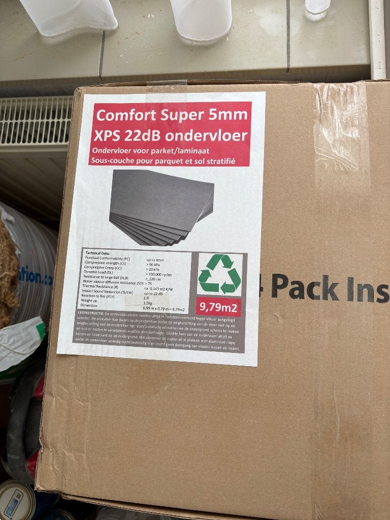 Maclean Comfort Super XPS 22dB Ondervloer 5 mm, Ophalen, Overige materialen, 30 cm of meer, 50 tot 150 cm
