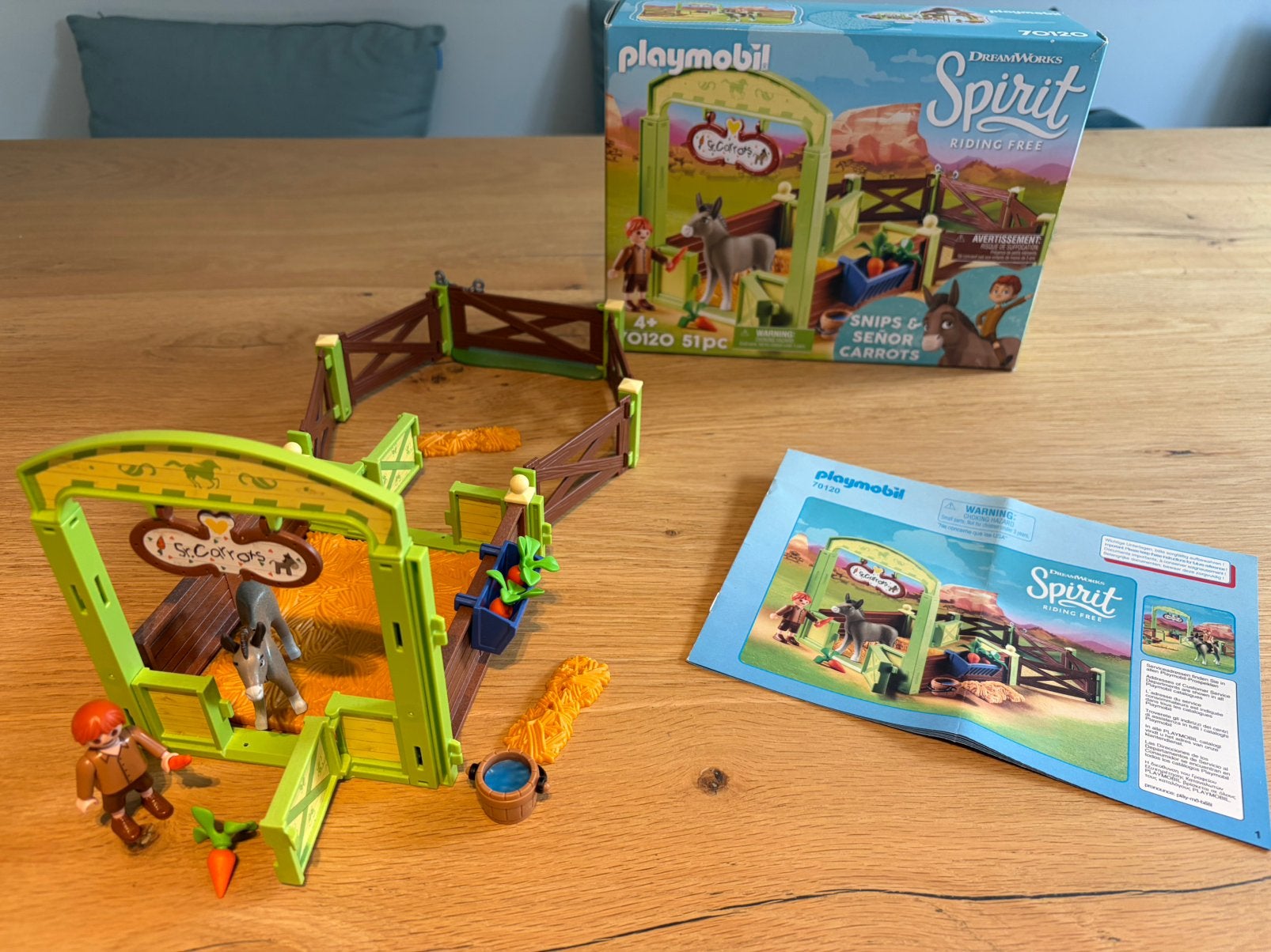 Playmobil Spirit Riding Free, Snips & Senor Carrots 70120, Complete set, Ophalen of Verzenden, Zo goed als nieuw, Figuren
