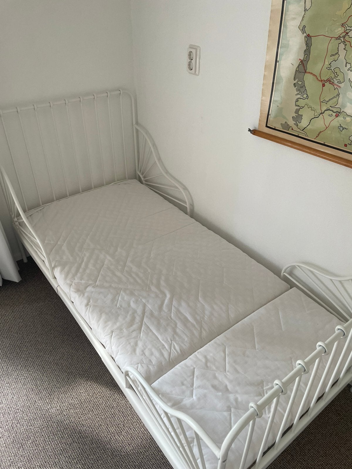 Ikea meegroei bed incl matrassen, Ophalen, 70 tot 85 cm, Zo goed als nieuw, Matras