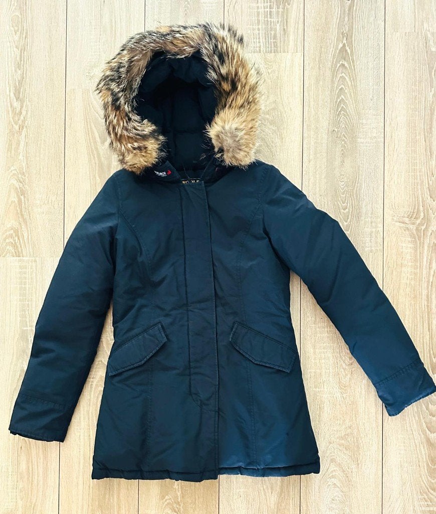 Prachtige Woolrich winterjas in maat XS, zo goed als nieuw, Blauw, Ophalen of Verzenden, Zo goed als nieuw, Woolrich