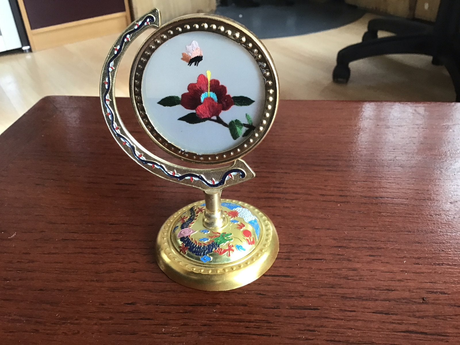 Decoratieve Chinese dubbelzijdige zijde borduurwerk, Antiek en Kunst, Ophalen of Verzenden