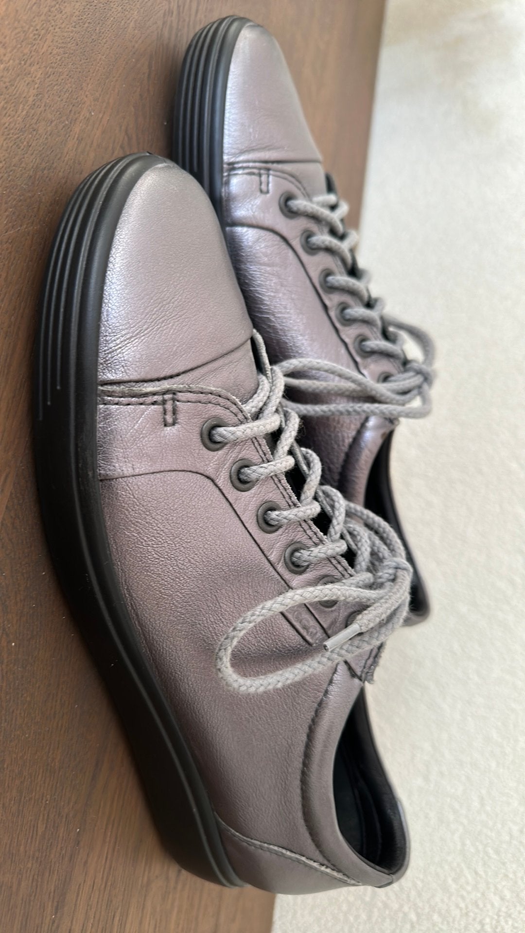 Grijze Ecco veterschoenen maat 41, Ophalen of Verzenden, Grijs, Sneakers of Gympen, Zo goed als nieuw