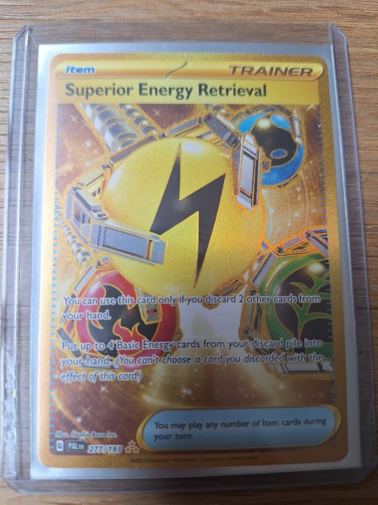 Pokémon TCG: Superior Energy Retrieval (Goud, Full Art), Ophalen of Verzenden, Zo goed als nieuw, Losse kaart, Foil