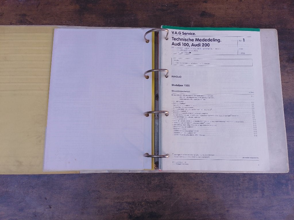 Audi 100 + 200 Turbo C3 Afstel tabellen - stroomschema's, Ophalen of Verzenden, Gelezen, Audi