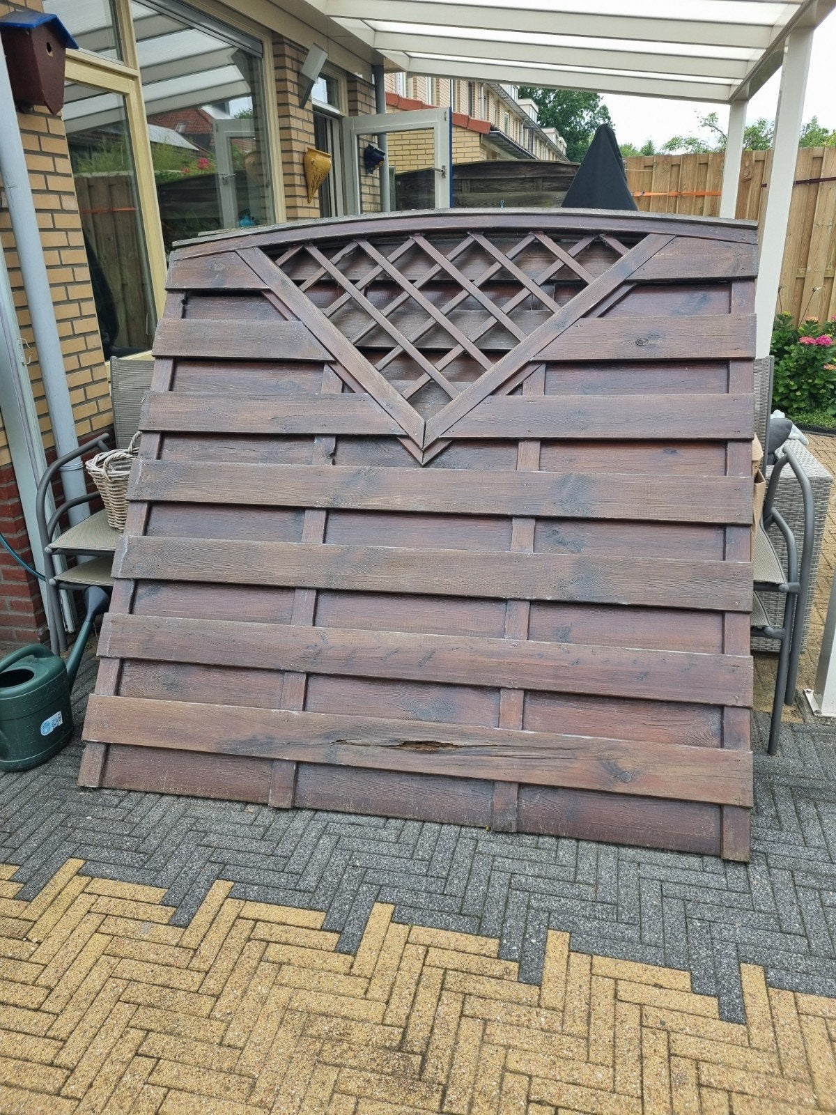 2 schuttingen, Tuin en Terras, Schuttingen, Ophalen, Hout, Minder dan 3 meter, 1 tot 2 meter