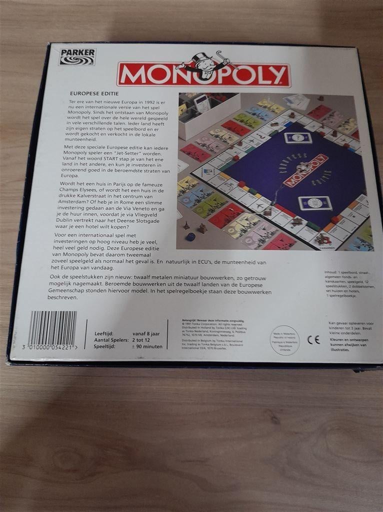 Monopoly Europese editie - s3327, Verzenden, Zo goed als nieuw