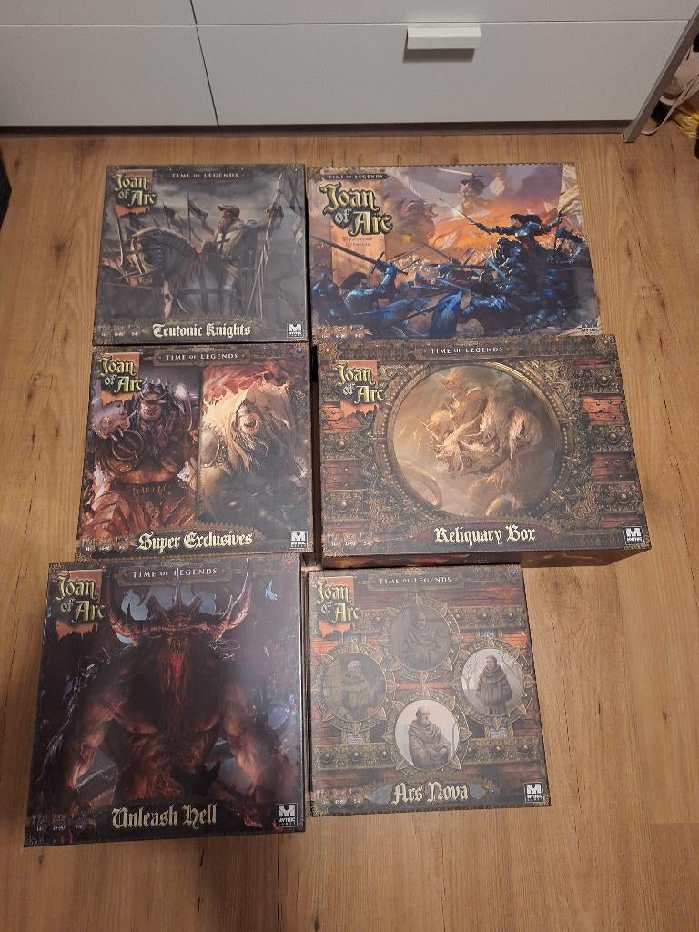 Time of Legends Joan of Arc Bordspel +Uitbreidingen + boeken, Ophalen of Verzenden, Zo goed als nieuw