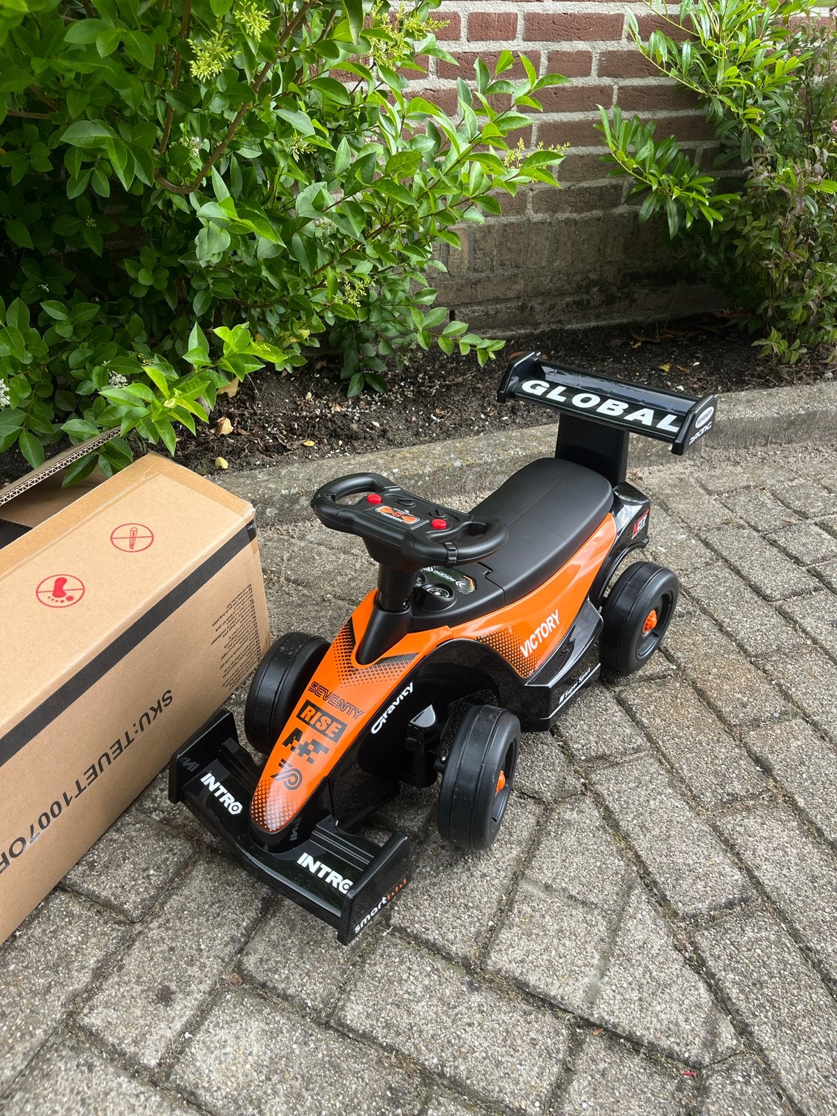 Nieuwe Loopauto Formule 1 Raceauto Oranje Zwart, Kinderen en Baby's, Speelgoed | Buiten | Voertuigen en Loopfietsen, Hwhandel