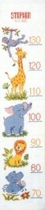 Borduurpakket Groeimeter dierentuindieren 70659, ., Nieuw, Ophalen of Verzenden, .