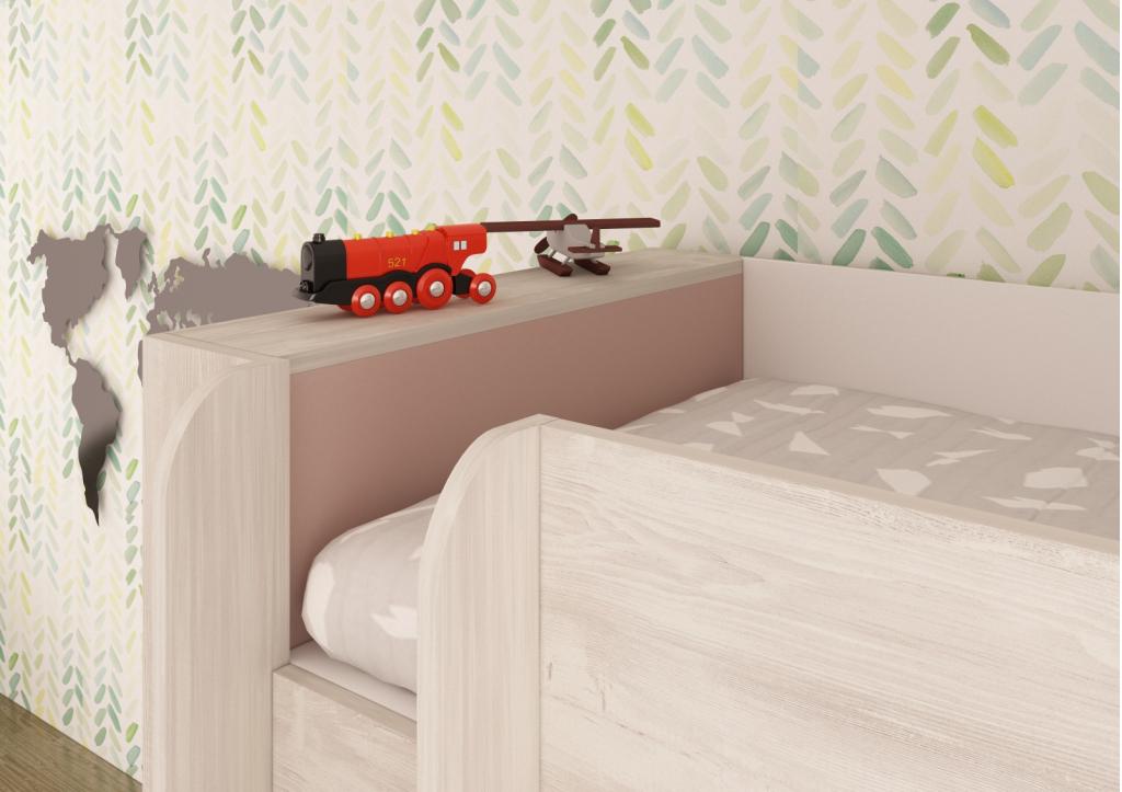 Maxim Multifunctioneel Stapelbed - 90x190 - Oudroze, Niet ingevuld, Niet ingevuld, Niet ingevuld