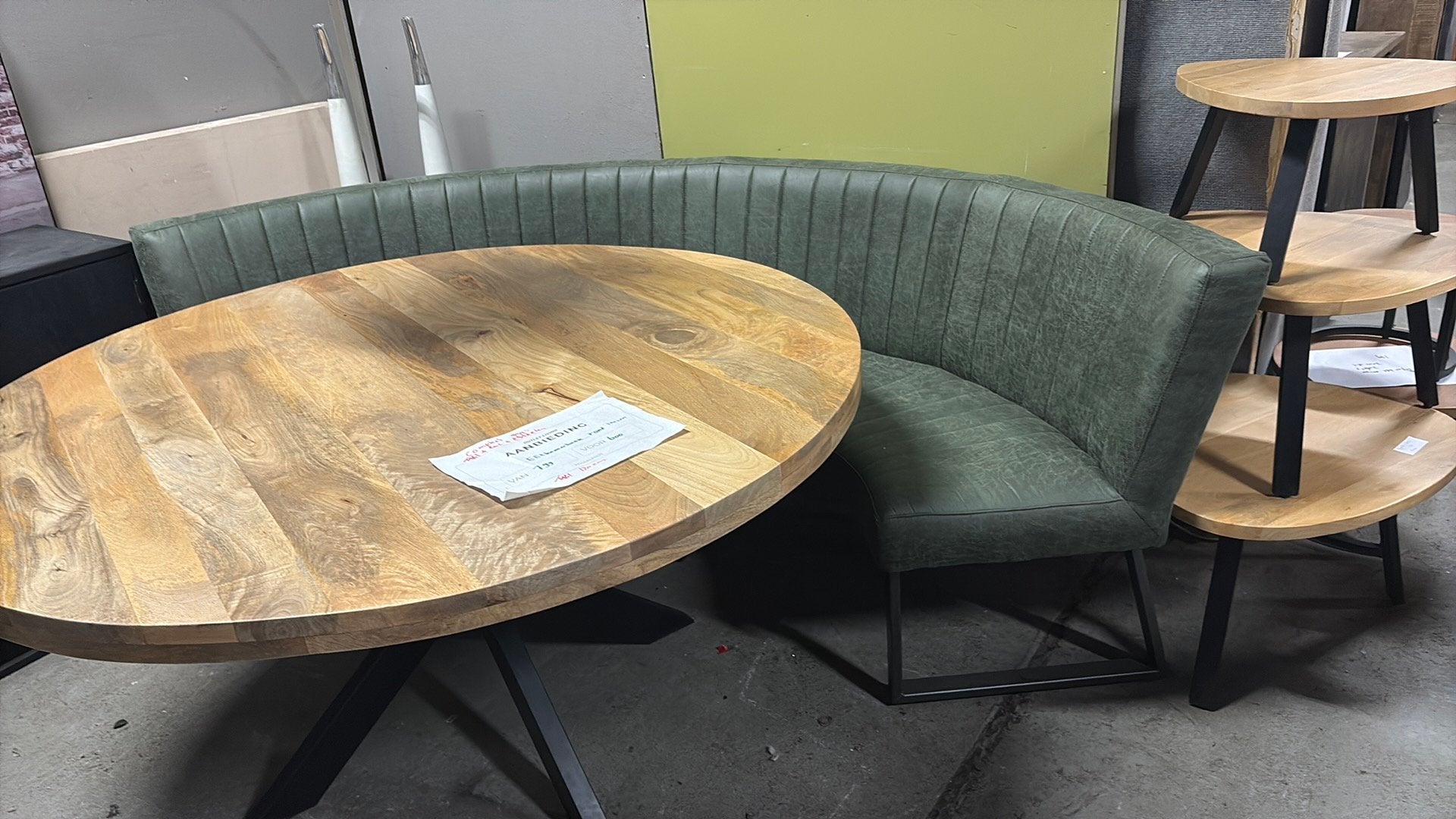 Eetkamerbank hengelo rond nieuw in de verpakking, Huis en Inrichting, Ophalen, Outletliving7@gmail.co, Overige kleuren, 5013 bb