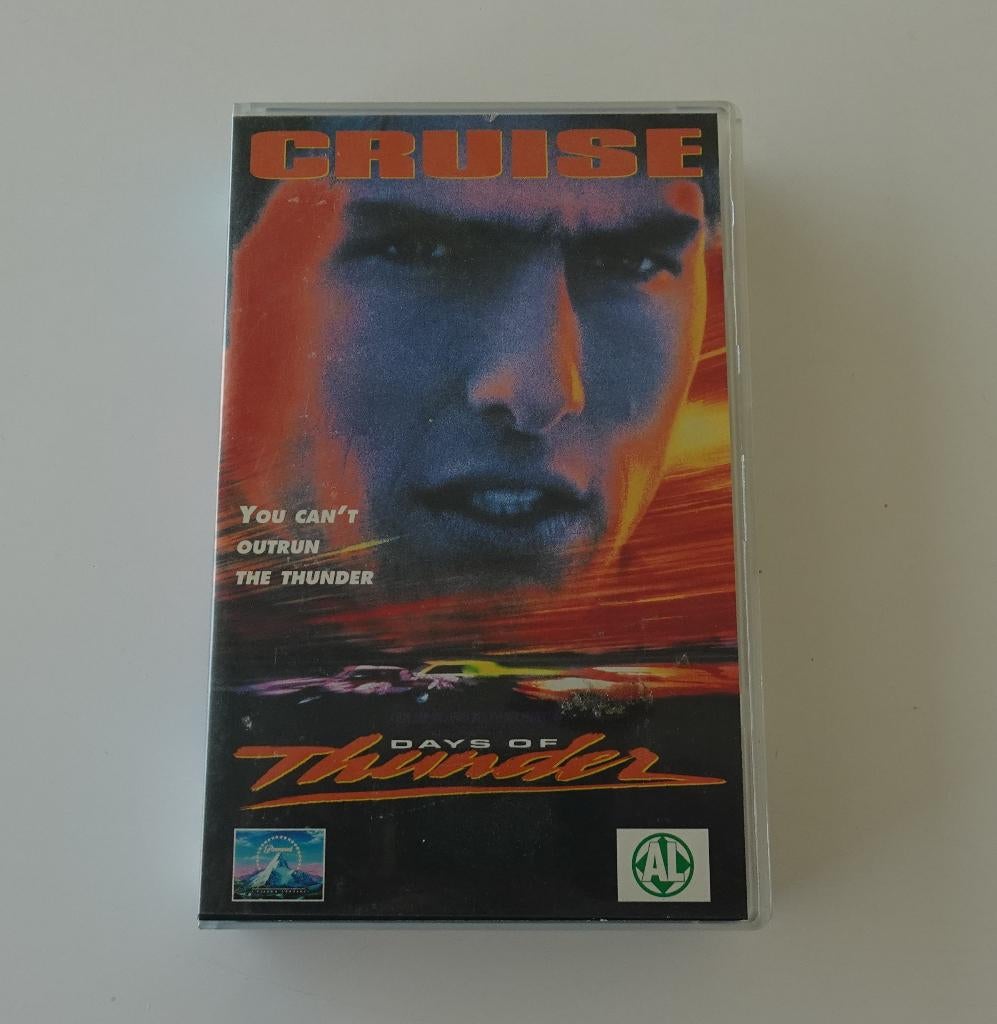 Tom Cruise in Days Of Thunder - Film op VHS uit 1990, Alle leeftijden, Ophalen, Zo goed als nieuw