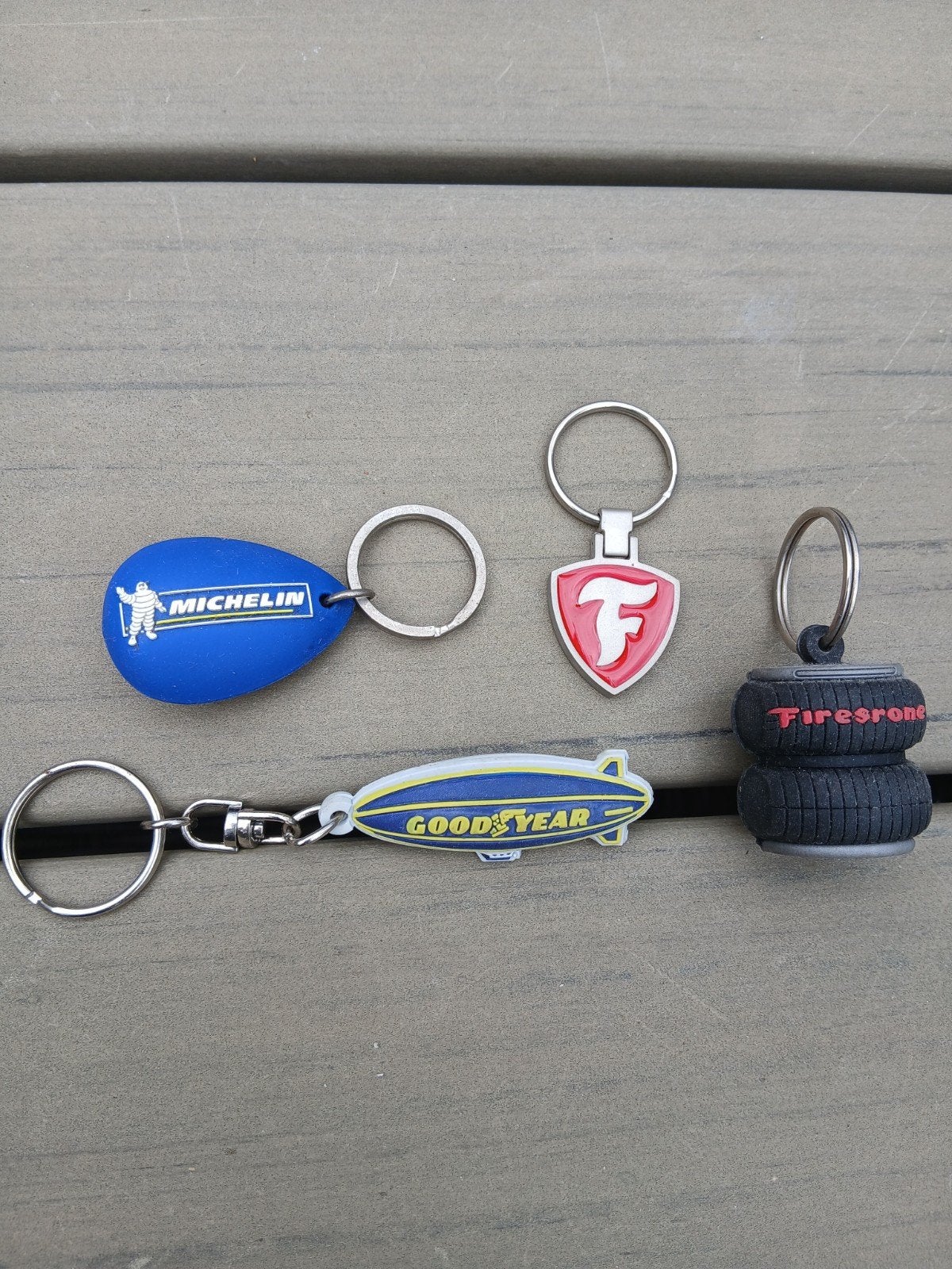 4 Michelin + Firestone sleutelhangers, Ophalen of Verzenden, Nieuw, Merk