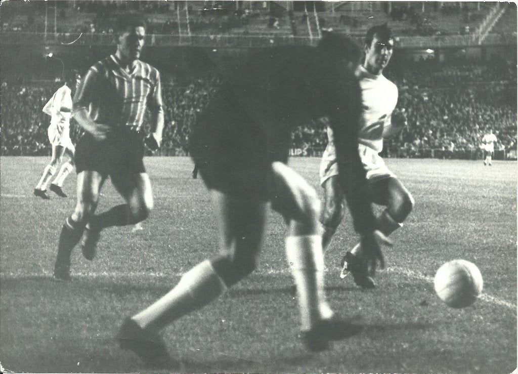 Persfoto Piet Bouts - 08-09-1965 Feyenoord  Real Madrid, Verzamelen, Ophalen of Verzenden, Gebruikt, Feyenoord, Overige typen