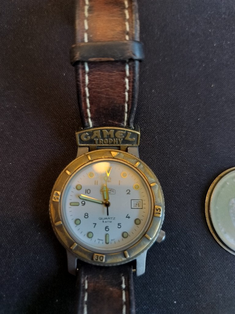 Camel Trophy horloge Green Belt, Overige merken, Polshorloge, Ophalen of Verzenden, Leer
